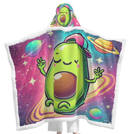 Avocado Unisex Wearable Hooded Blanket