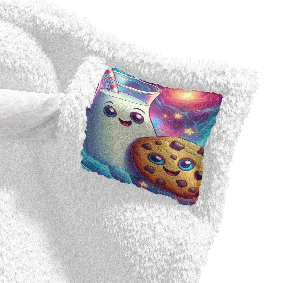 Milk and cookies Unisex Wearable Hooded Blanket