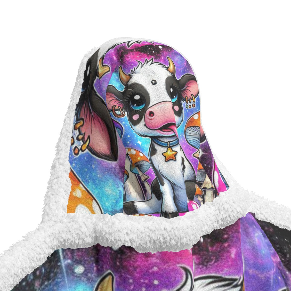 Cow Unisex Wearable Hooded Blanket